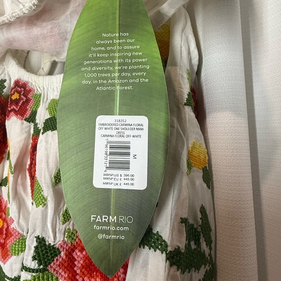 NWT Farm Rio Embroidered Carmina Floral Maxi Dress - Picture 9 of 12